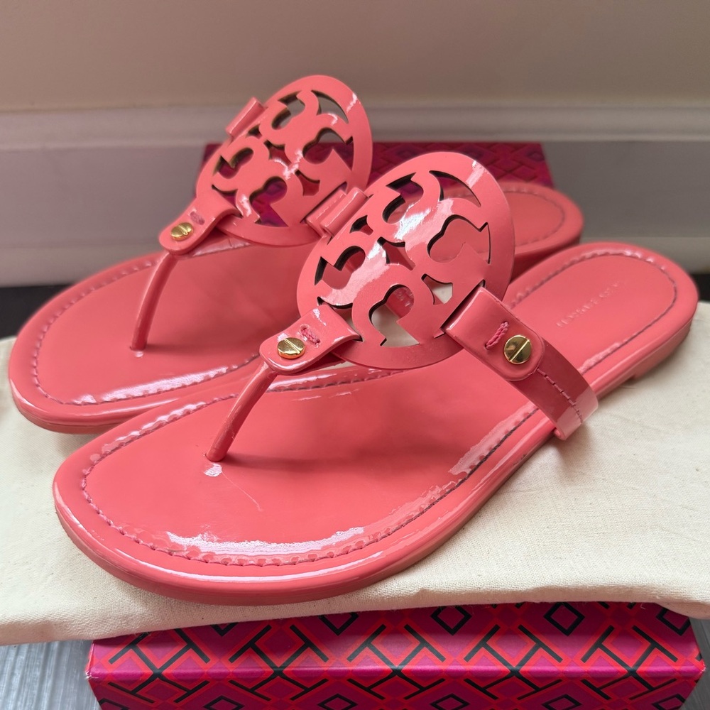 TORY BURCH Women's Miller Sandals || Patent || 7.5